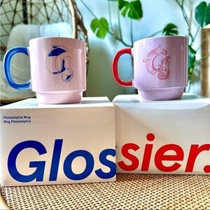 New Glossier Mug Duo - London and Philadelphia Mugs